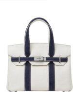 Bagstera - Mini Canvas Handbag with Top Handles and Turn-Lock Closure (25 cm)